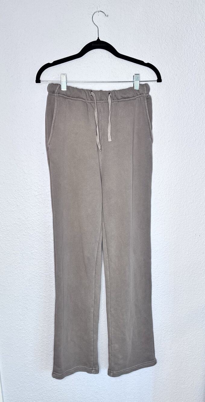 Elwood Women's Core Sweatpants Size XS Brown 100% Organic Cotton Drawstring